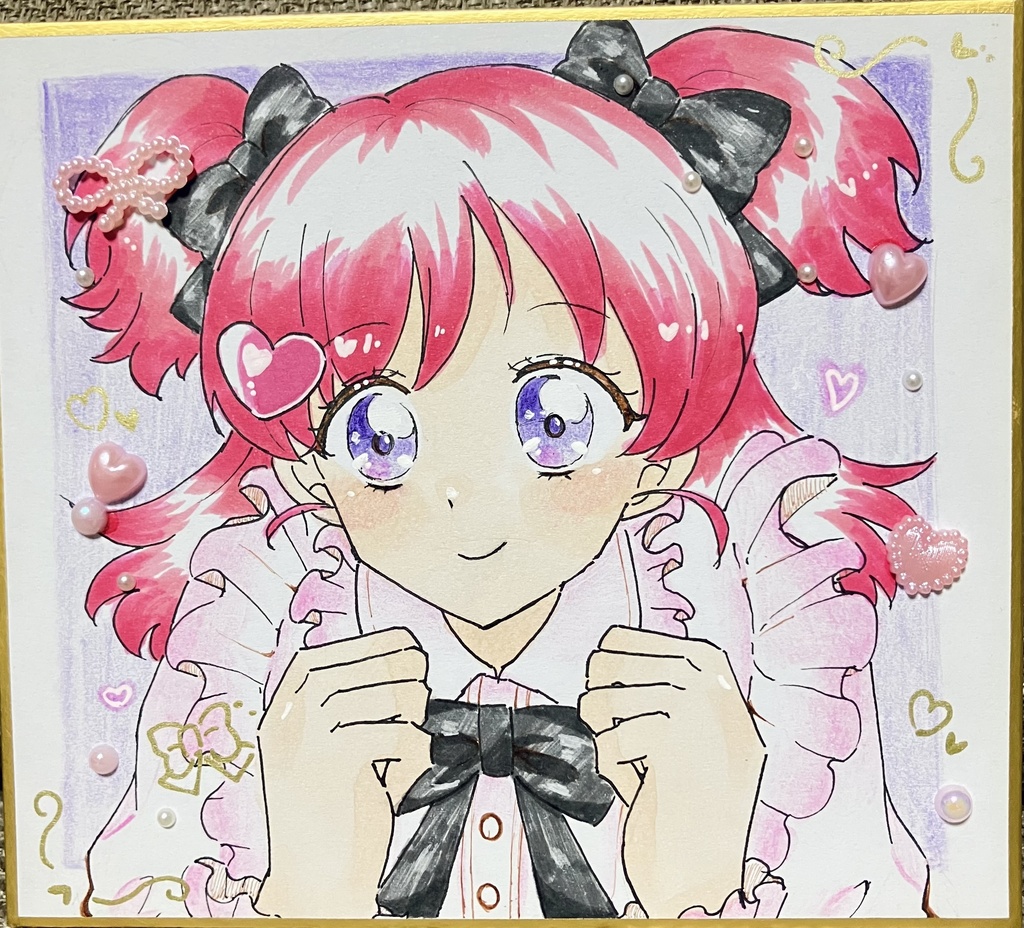 夢原のぞみ　手描き色紙