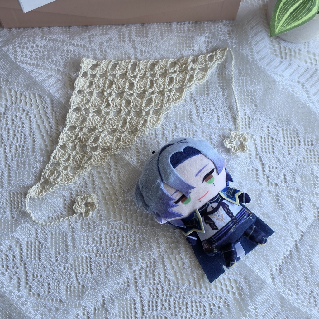 【10cm ぬい服】 *コットンバブーシュカ* ぬい活 推し活 編み物 毛糸 ぬいぐるみ服 にじさんじ にじぱぺ にじぱぺっと