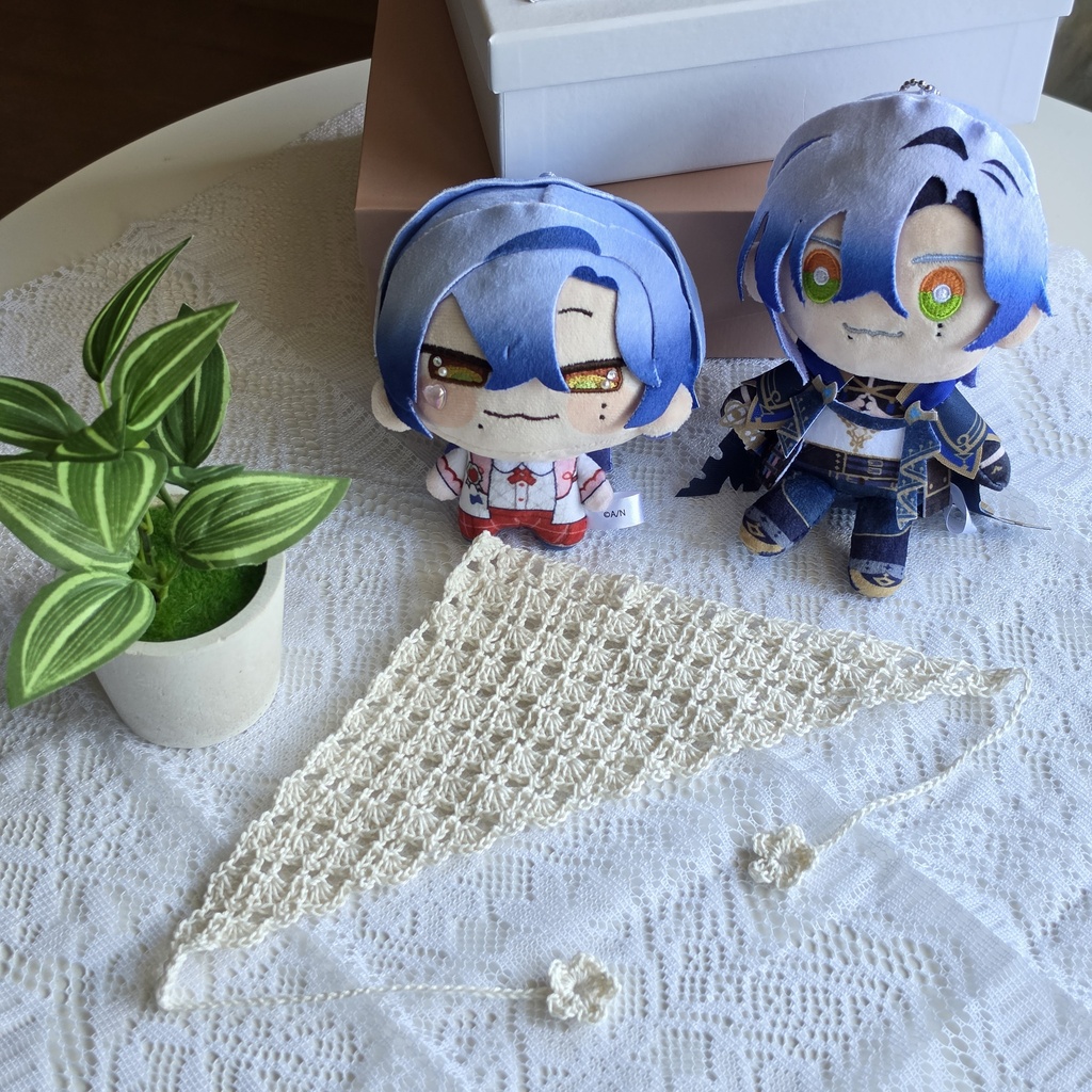 【15cm ぬい服】 *コットンバブーシュカ* ぬい活 推し活 編み物 毛糸 ぬいぐるみ服 にじさんじ にじぬい にじまるっと
