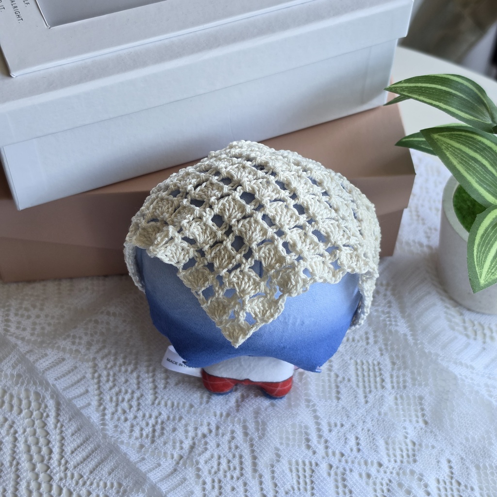 【15cm ぬい服】 *コットンバブーシュカ* ぬい活 推し活 編み物 毛糸 ぬいぐるみ服 にじさんじ にじぬい にじまるっと