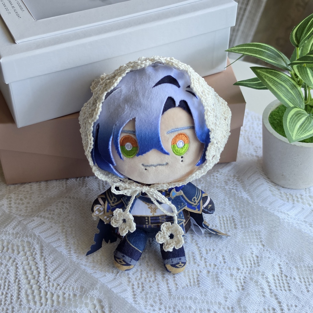 【15cm ぬい服】 *コットンバブーシュカ* ぬい活 推し活 編み物 毛糸 ぬいぐるみ服 にじさんじ にじぬい にじまるっと