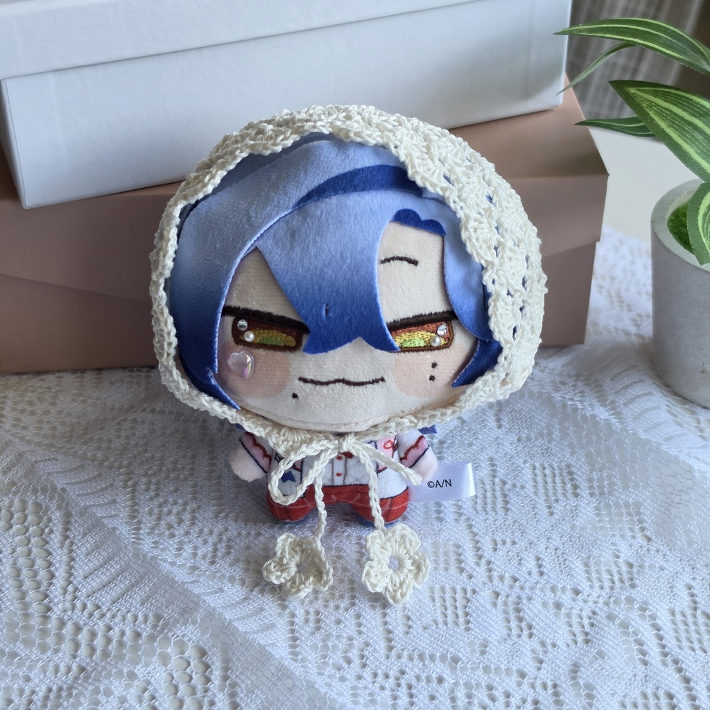 【15cm ぬい服】 *コットンバブーシュカ* ぬい活 推し活 編み物 毛糸 ぬいぐるみ服 にじさんじ にじぬい にじまるっと