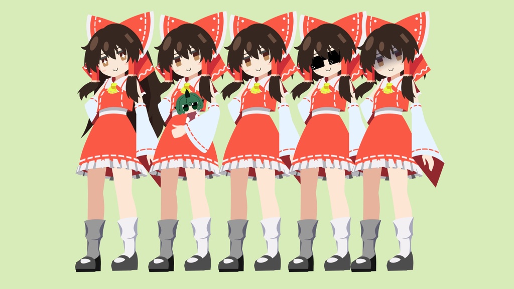 博麗霊夢 非公式立ち絵素材 Ver.1(PSD)