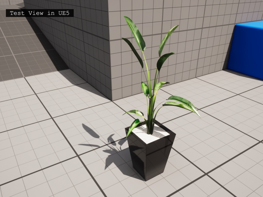 ローポリ_観葉植物:ストレリチア・レギネ