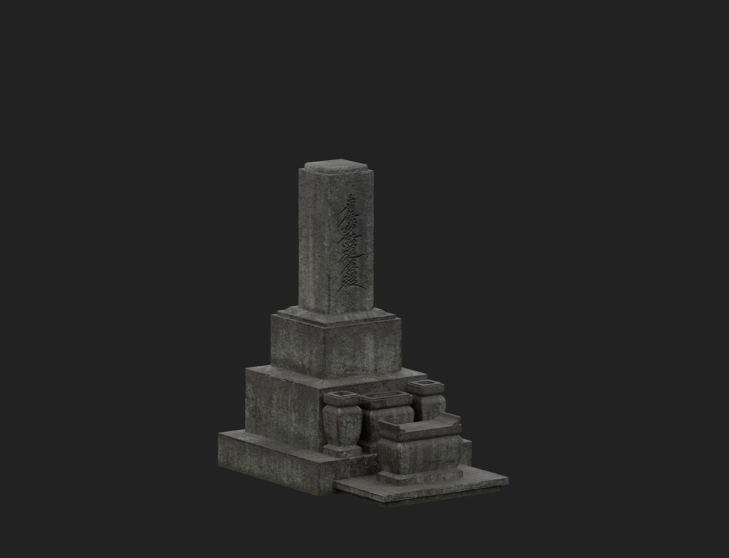 ローポリ_日本の墓