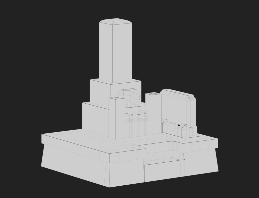 ローポリ_日本の墓