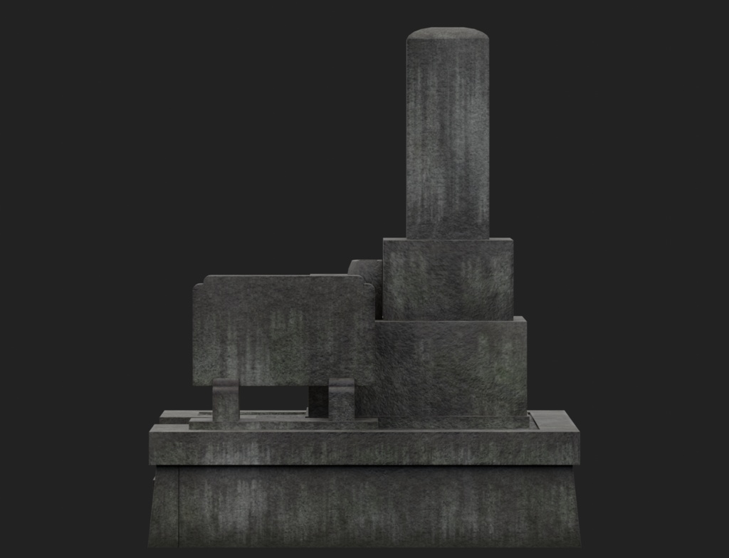 ローポリ_日本の墓