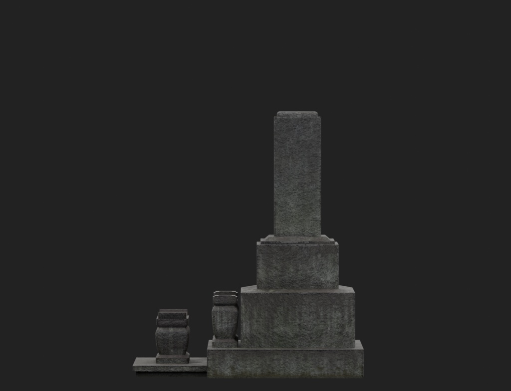ローポリ_日本の墓