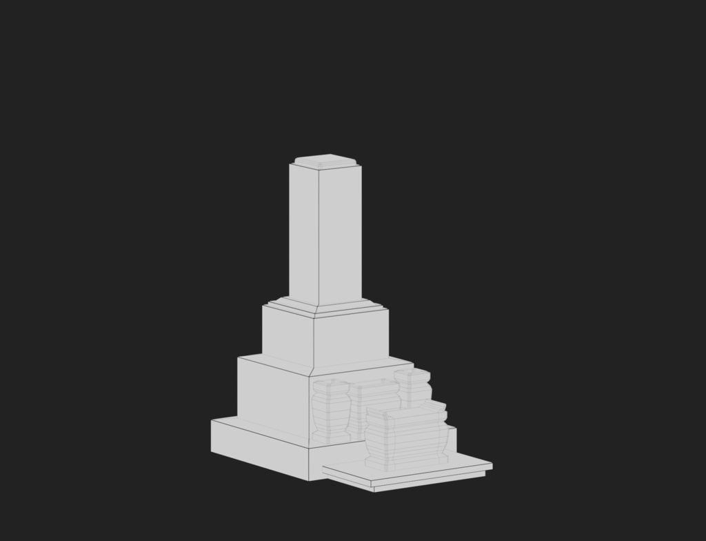 ローポリ_日本の墓