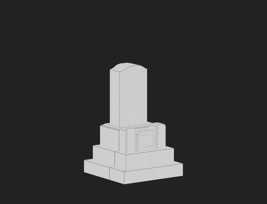 ローポリ_日本の墓