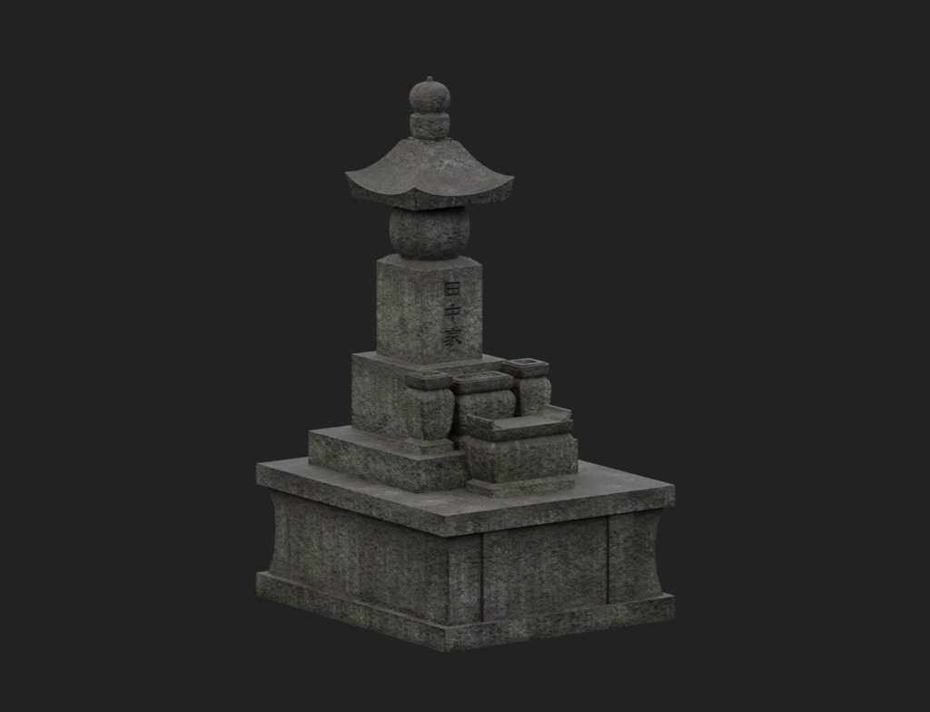 ローポリ_日本の墓
