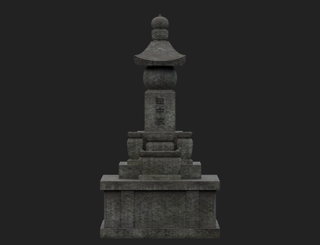 ローポリ_日本の墓