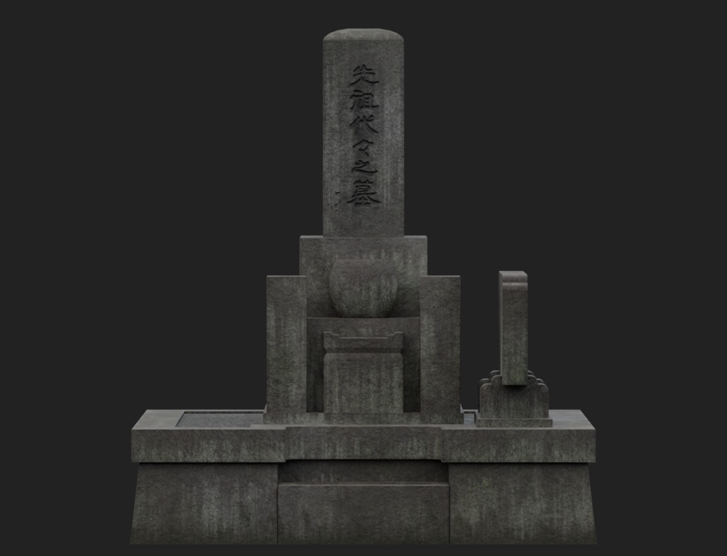ローポリ_日本の墓