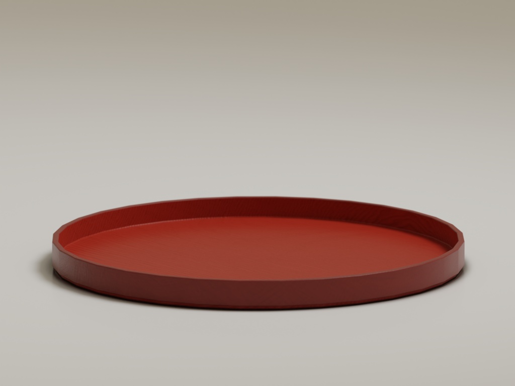 ローポリ_ちゃぶ台・座布団・茶器セット