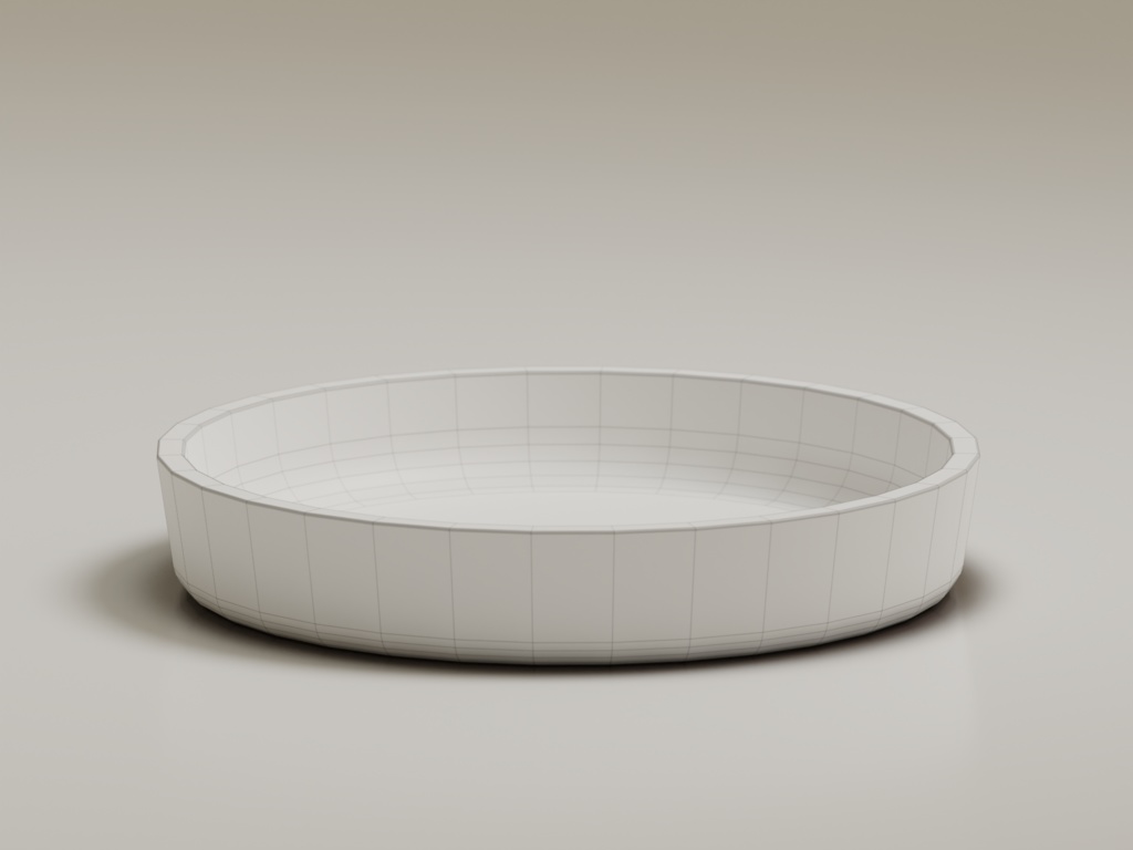 ローポリ_ちゃぶ台・座布団・茶器セット