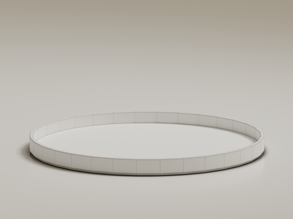 ローポリ_ちゃぶ台・座布団・茶器セット