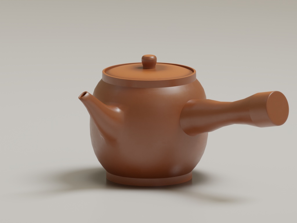 ローポリ_ちゃぶ台・座布団・茶器セット