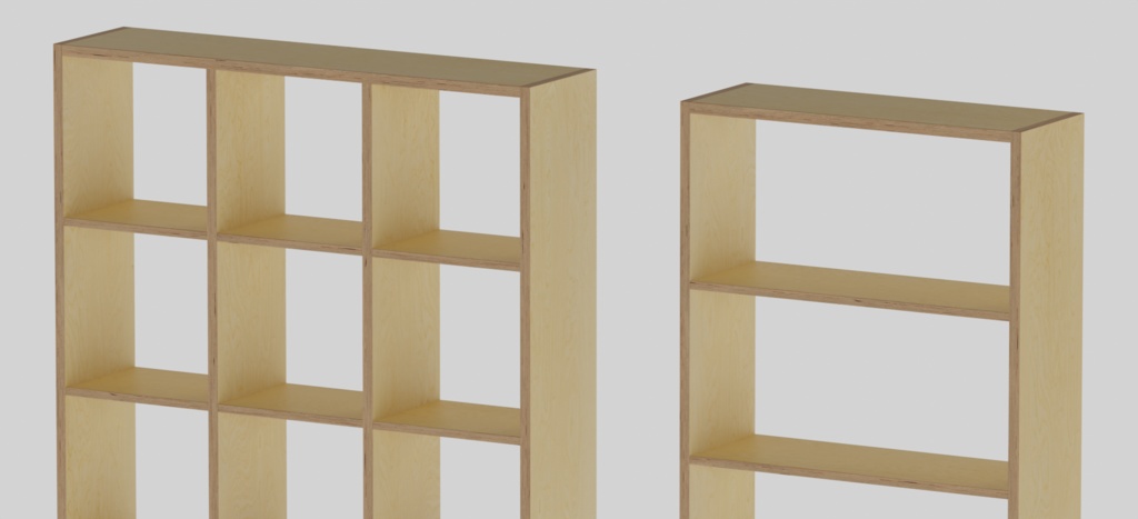 ローポリ_ベニヤ合板収納棚