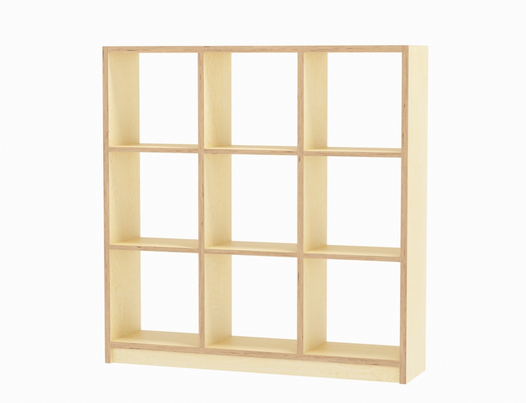 ローポリ_ベニヤ合板収納棚