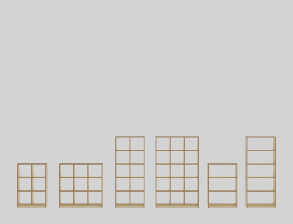 ローポリ_ベニヤ合板収納棚