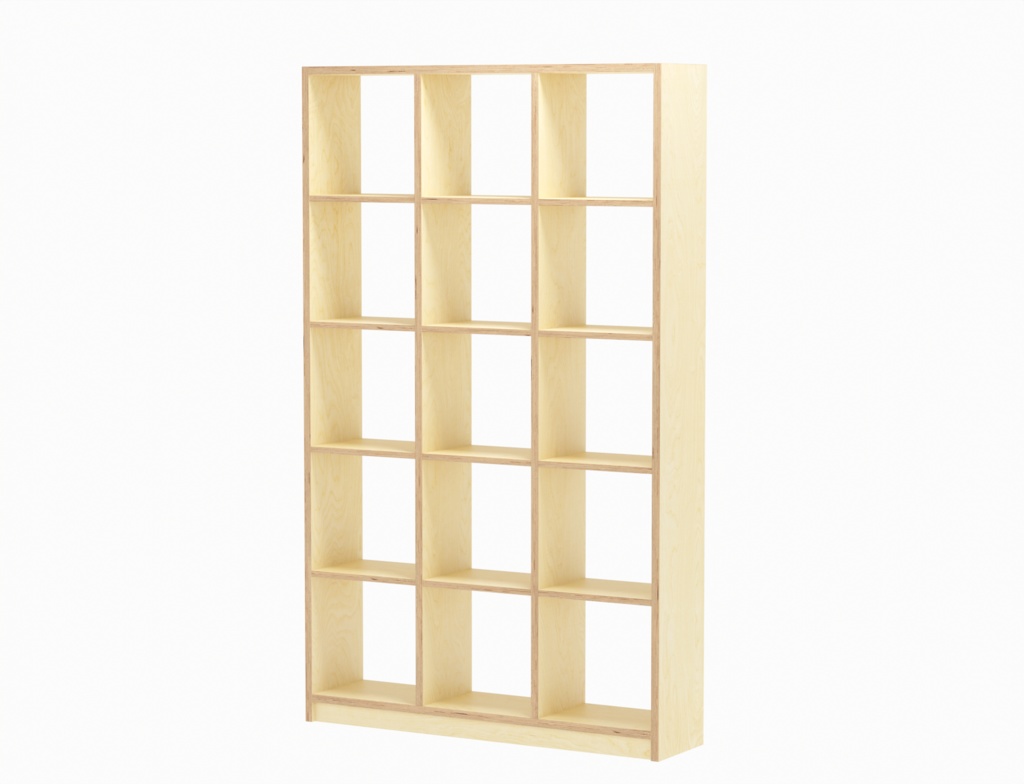 ローポリ_ベニヤ合板収納棚