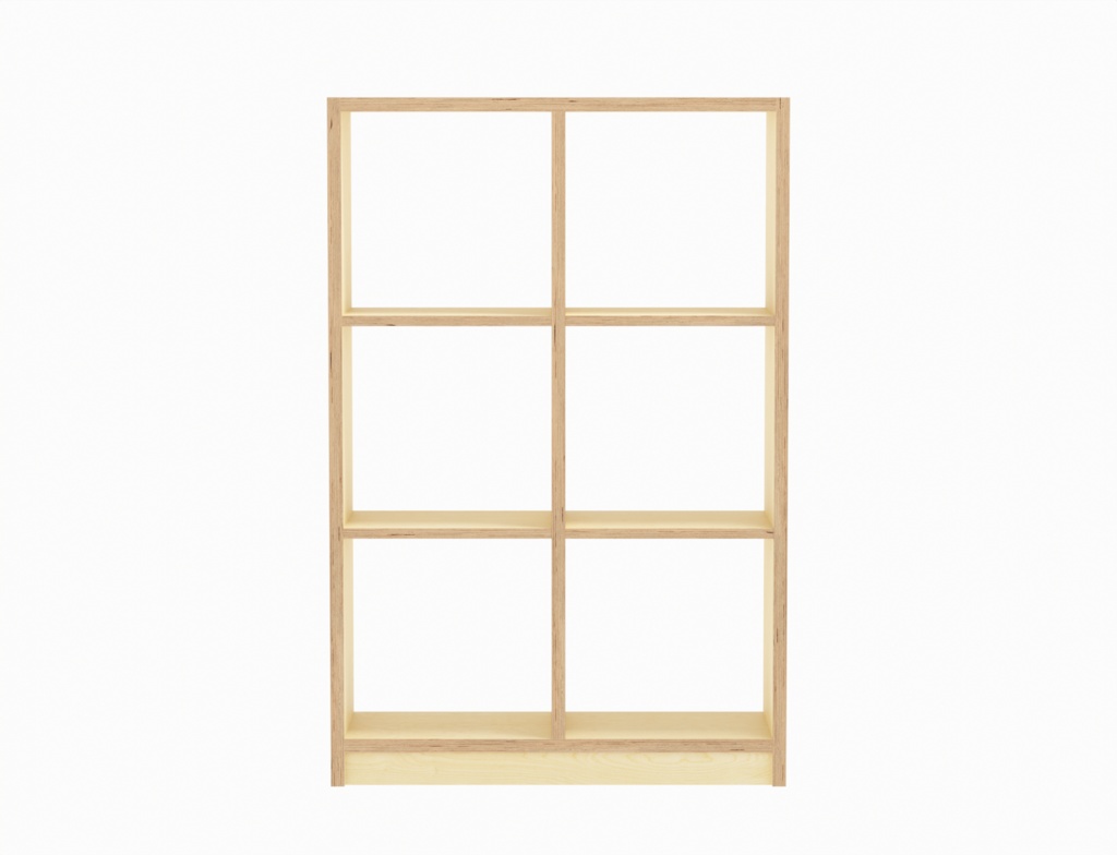 ローポリ_ベニヤ合板収納棚