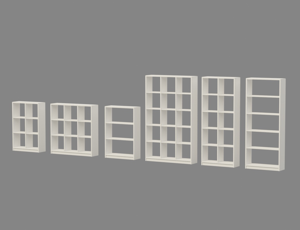 ローポリ_ベニヤ合板収納棚