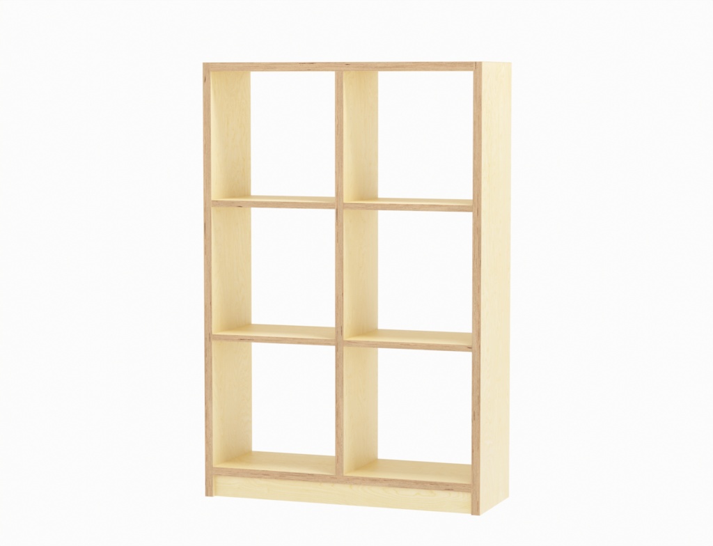 ローポリ_ベニヤ合板収納棚