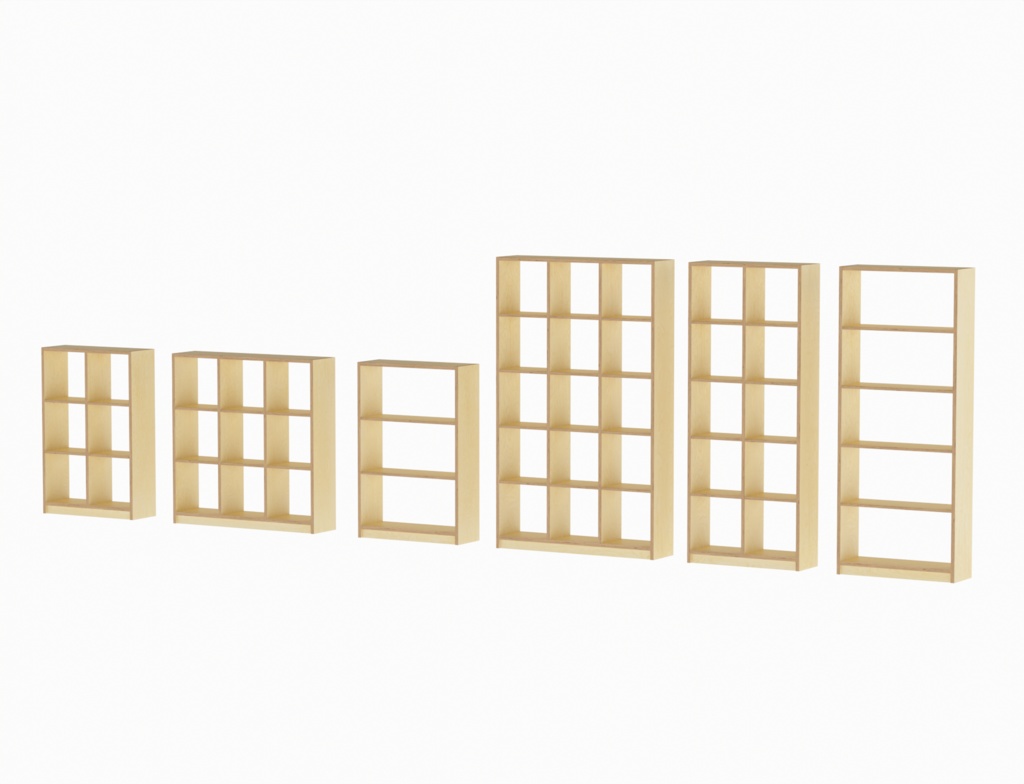 ローポリ_ベニヤ合板収納棚