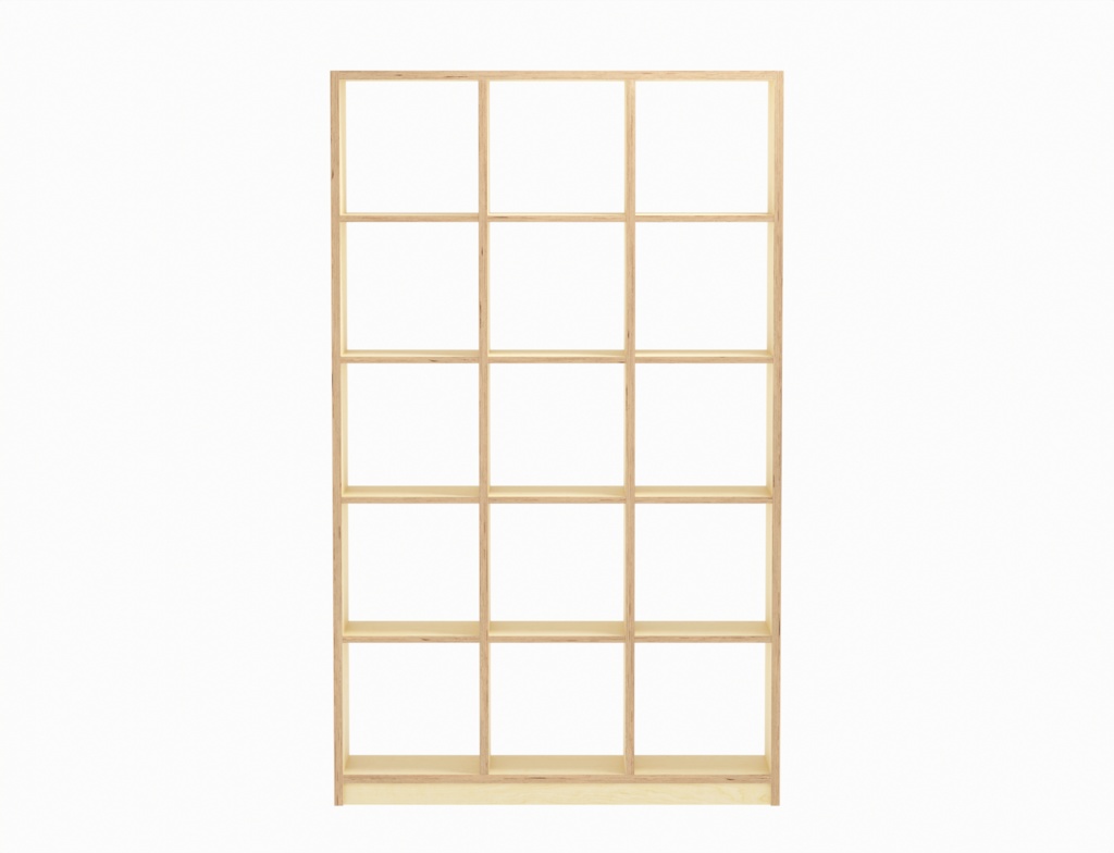 ローポリ_ベニヤ合板収納棚