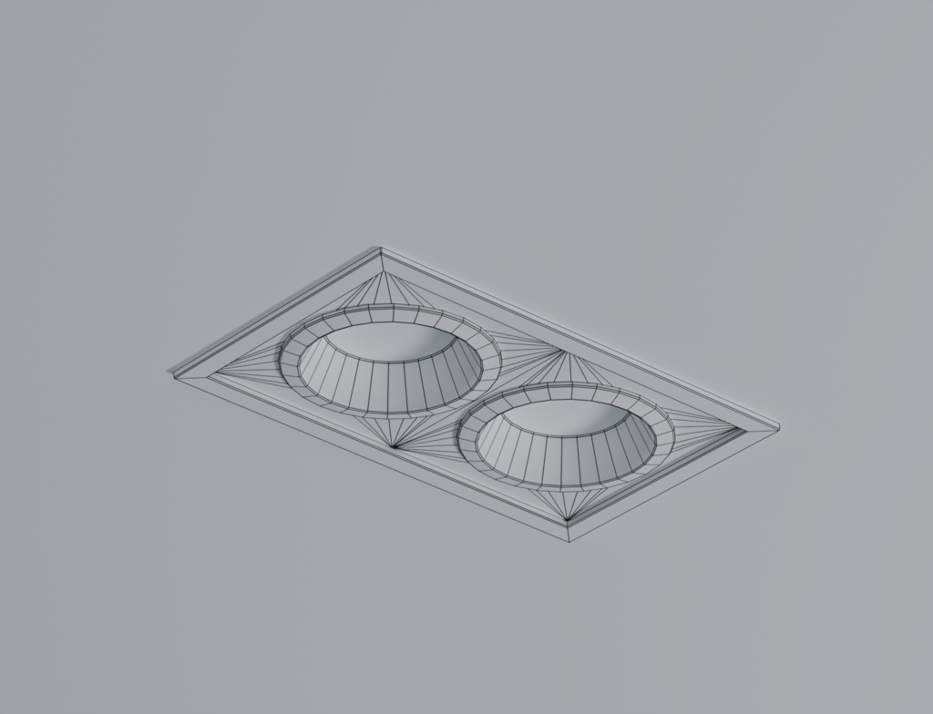 ローポリ_ボックス埋込型ダウンライト