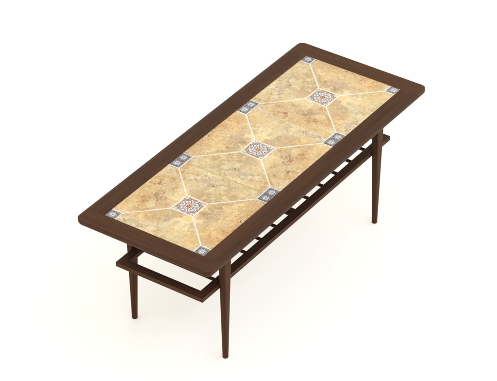 ローポリ_北欧ヴィンテージ・コーヒーテーブル