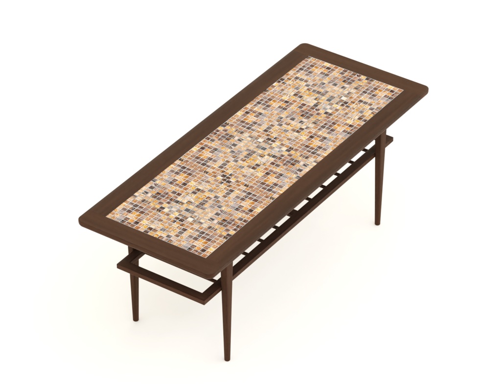 ローポリ_北欧ヴィンテージ・コーヒーテーブル