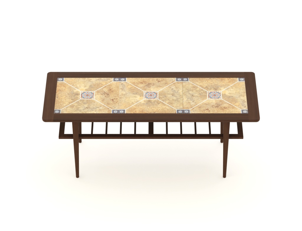 ローポリ_北欧ヴィンテージ・コーヒーテーブル