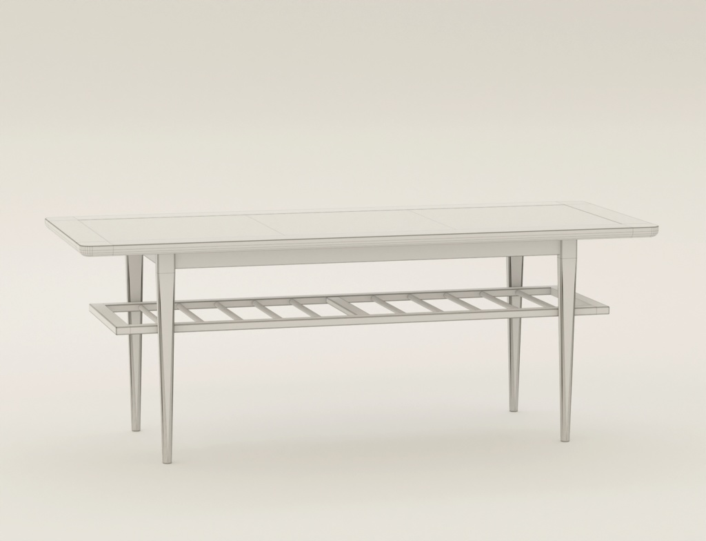 ローポリ_北欧ヴィンテージ・コーヒーテーブル