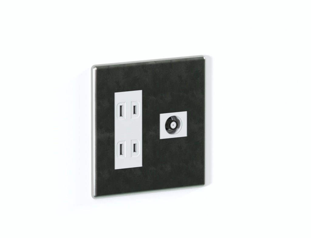 ローポリ_ステンレス・コンセントプレート