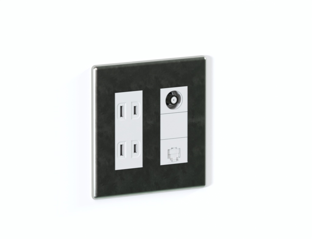 ローポリ_ステンレス・コンセントプレート