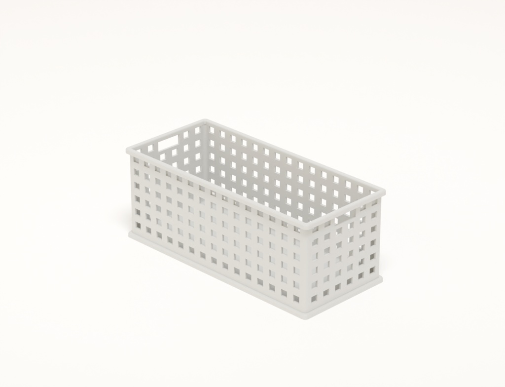 ローポリ_プラスチック収納バスケット