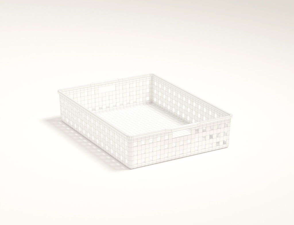 ローポリ_プラスチック収納バスケット