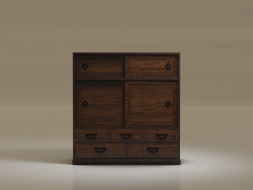 ローポリ_和箪笥1