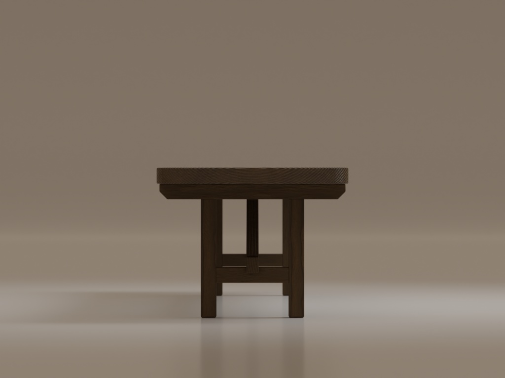 ローポリ_ウッドベンチ