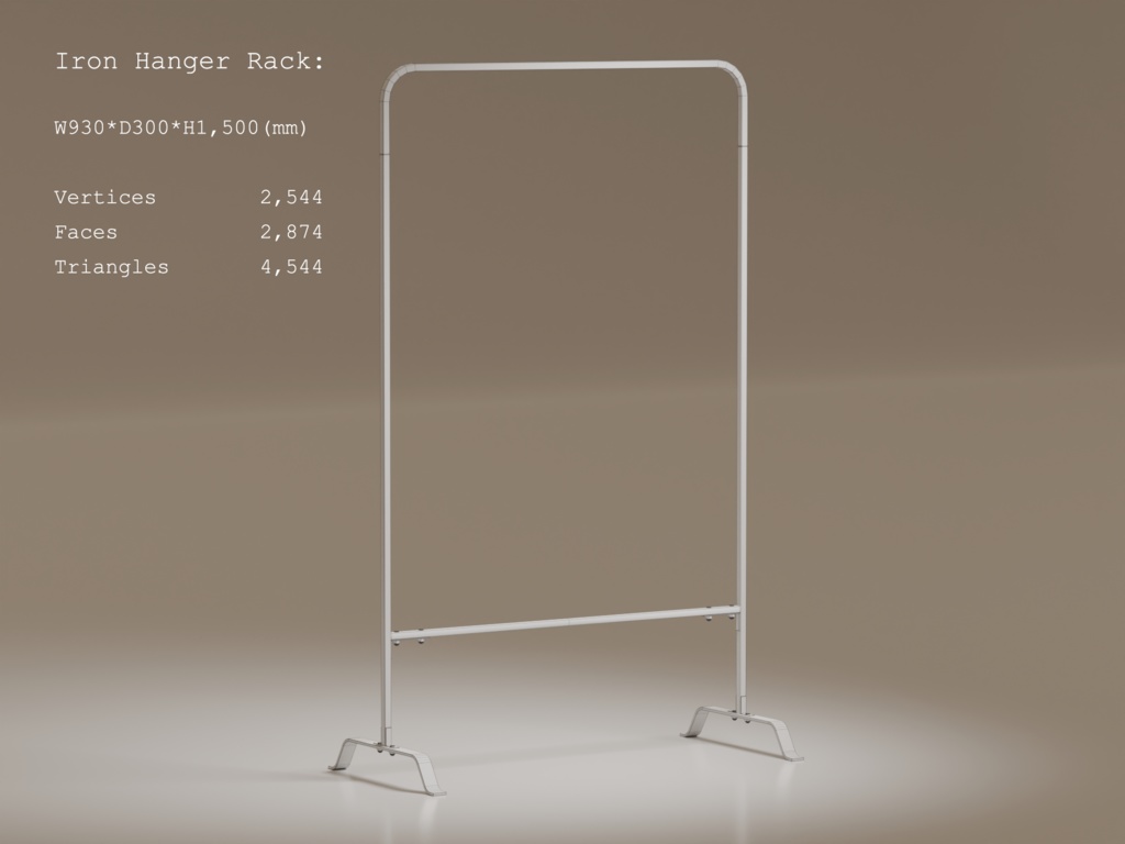 ローポリ_アイアン・ハンガーラック