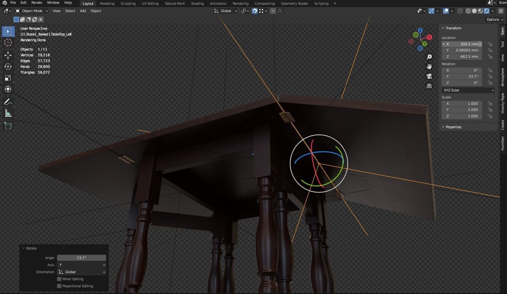 和製フォールディングテーブル