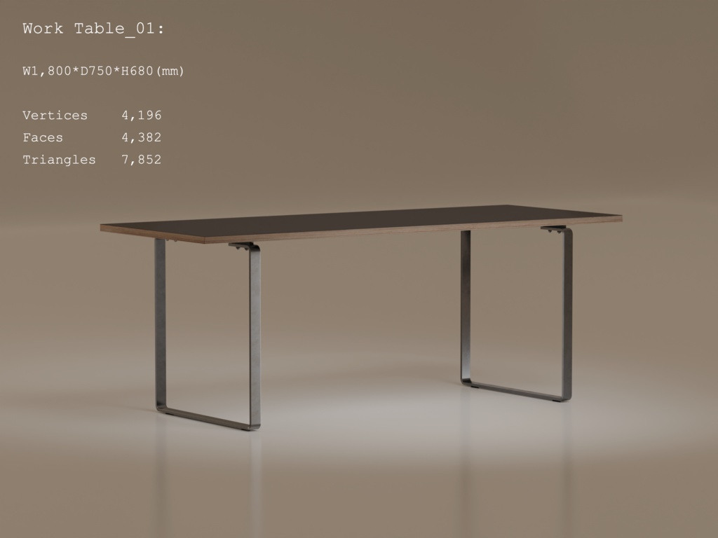 ローポリ_ワークデスク