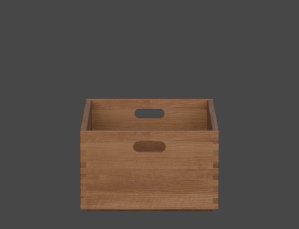 ローポリ_木製ボックス