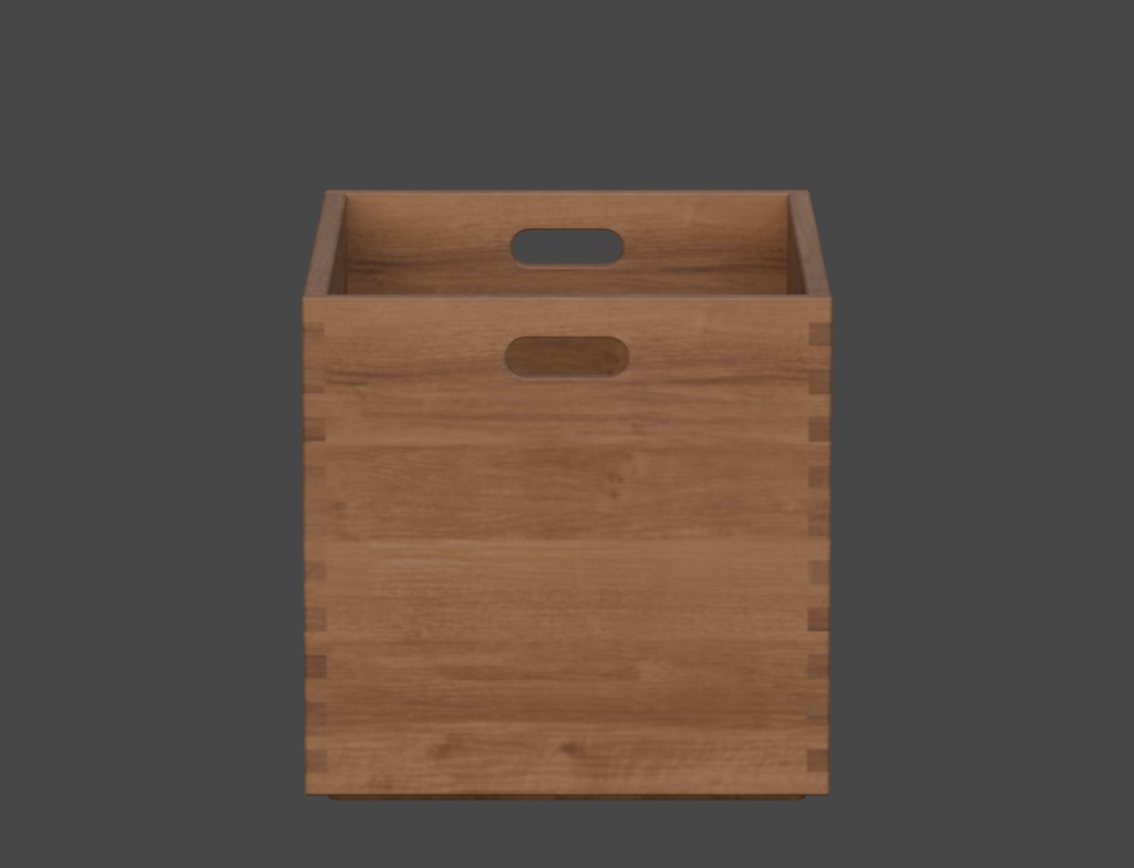 ローポリ_木製ボックス