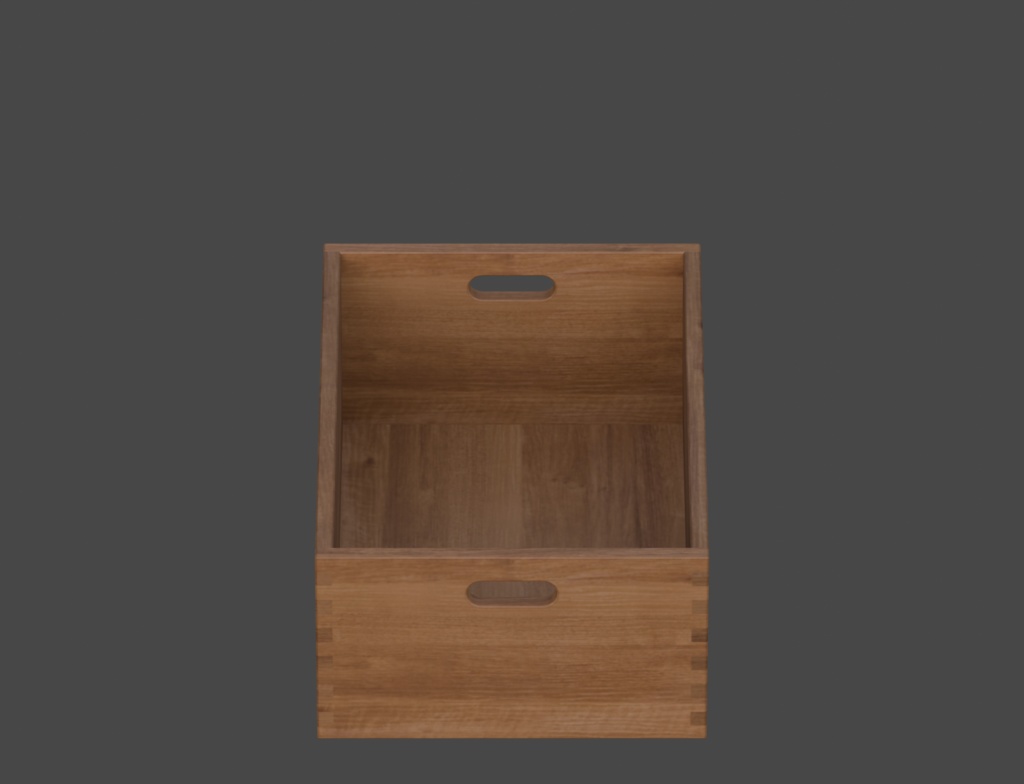 ローポリ_木製ボックス