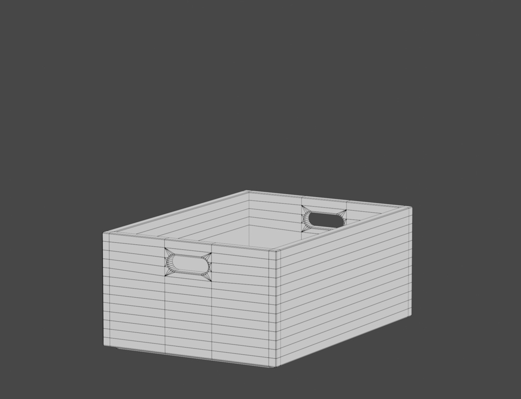 ローポリ_木製ボックス