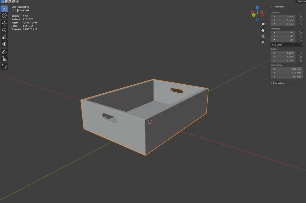 ローポリ_木製ボックス