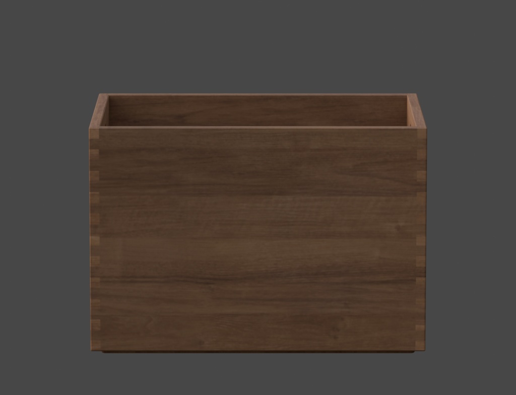 ローポリ_木製ボックス